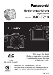 Panasonic DMC-FZ18 Bedienungsanleitung
