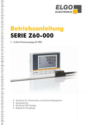ELGO Electronic Z60-000 Serie Betriebsanleitung