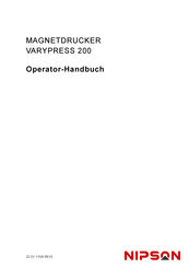 Nipson VARYPRESS 200 Operator Handbuch