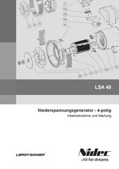 Leroy-Somer Nidec TAL 040 Inbetriebnahme Und Wartung