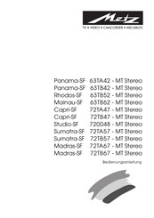 Metz Madras-SF 72TA67 -MT Stereo Bedienungsanleitung