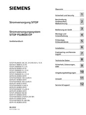 Siemens SITOP PSU8600 Gerätehandbuch