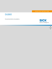 SICK DUS60 Betriebsanleitung
