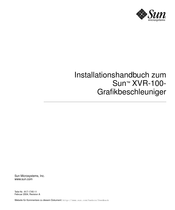 Sun Microsystems XVR-100 Installationshandbuch