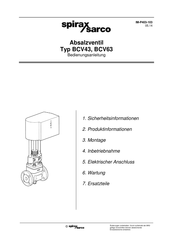 Spirax Sarco BCV63 Bedienungsanleitung