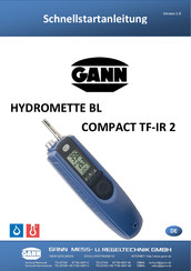 GANN HYDROMETTE BL COMPACT TF-IR 2 Schnellstartanleitung
