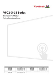 ViewSonic VPC2-O-1B-Serie Schnellstartanleitung