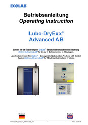 ECOLAB Lubo-DryExx Advanced AB Betriebsanleitung