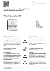 USB-Nachruesten USB-AUX Streaming Box 1102 Anleitung Für Installation Und Bedienung