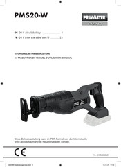 PrimAster PRO PMS20-W Originalbetriebsanleitung