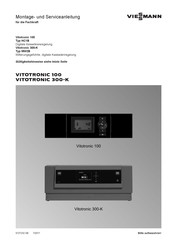 Viessmann Vitotronic 300-K MW2B Montage- Und Serviceanleitung Für Die Fachkraft