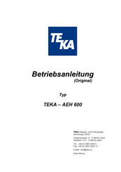 Teka AEH 600 Betriebsanleitung