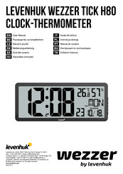 Levenhuk Wezzer Tick H80 Clock-Thermometer Bedienungsanleitung