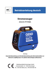 Geko Super Silent 2022 E-P/YHBA Betriebsanleitung