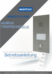 wantec MONOLITH C GSM Betriebsanleitung