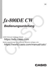 Casio fx-800DE CW Bedienungsanleitung