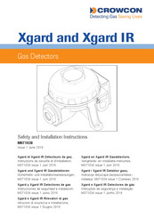 Crowcon Xgard Installations- Und Sicherheitsanweisungen
