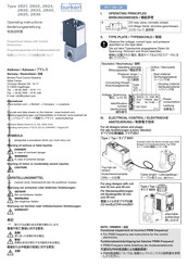 bürkert 2832 Bedienungsanleitung