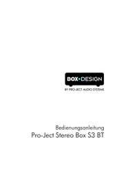 Pro-Ject Audio Systems Stereo Box S3 BT Bedienungsanleitung