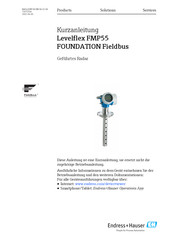 Endress+Hauser Levelflex FMP55 FOUNDATION Fieldbus Kurzanleitung