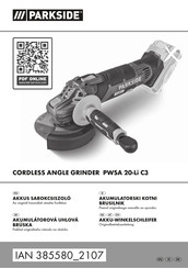 Parkside PWSA 20-Li C3 Originalbetriebsanleitung