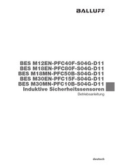 Balluff BES M30MN-PFC10B-S04G-D11 Betriebsanleitung