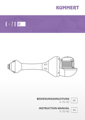 Kummert K-70HD Bedienungsanleitung