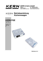 KERN TFGE 5K-3-A Betriebsanleitung