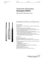 Endress+Hauser Waterpilot FMX21 Technische Information