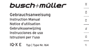 Busch+Müller IQ-X E 164 Gebrauchsanweisung