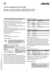 steute RF RW SW922-NET Montage- Und Anschlussanleitung