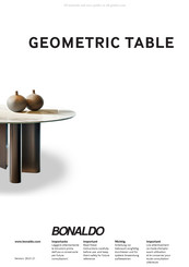 Bonaldo GEOMETRIC TABLE Bedienungsanleitung