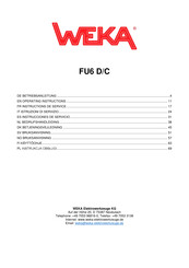 Weka FU6 D Betriebsanleitung