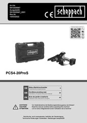 Scheppach PCS4-20ProS Original Bedienungsanleitung