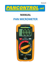 Pancontrol PAN MICROMETER Bedienungsanleitung