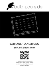 build-yours BoxClock Black Edition Gebrauchsanleitung