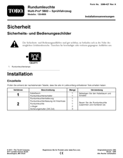 Toro Multi-Pro 5800 Installationsanweisungen