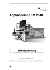Mayer TM 2040 Betriebsanleitung