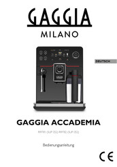 Gaggia Milano ACCADEMIA RI9781 Bedienungsanleitung