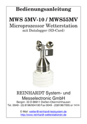 Reinhardt MWS 5MV-10 Bedienungsanleitung