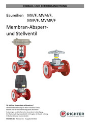 Richter MVMP/F Serie Einbau- Und Betriebsanleitung