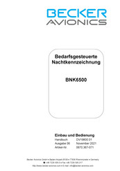 Becker Avionics BNK6500 Einbau Und Bedienung