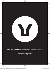 Dynaudio RCU 2 Schnellstartanleitung