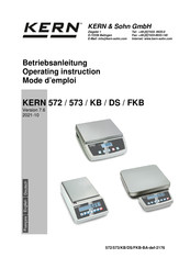 KERN DS 8K0.05 Betriebsanleitung