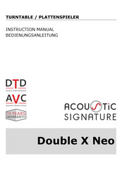 Acoustic Signature Double X Neo Bedienungsanleitung