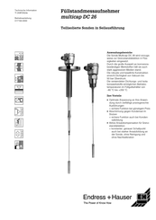 Endress+Hauser multicap DC 26 Technische Information