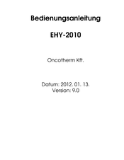 Oncotherm EHY-2010 Bedienungsanleitung