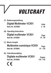 VOLTCRAFT VC851 Bedienungsanleitung