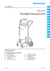 Nederman Portable Vacuum Unit 160E-Serie Bedienungsanleitung