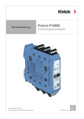 Knick ProLine P16800 Betriebsanleitung